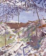 Sir William Orpen A German Gunners Shelter,Warlencourt oil painting